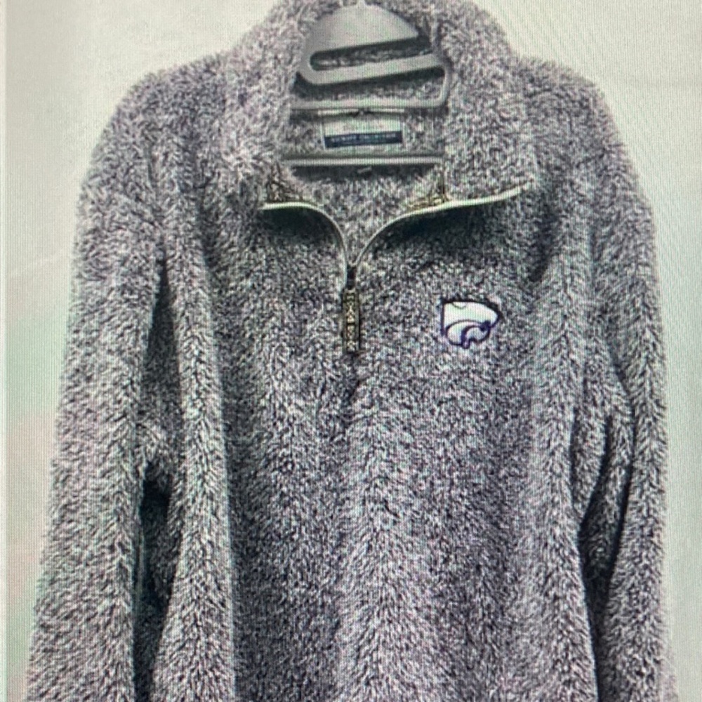 Plush Quarter-Zip Cowl Pullover Sweater - Gray